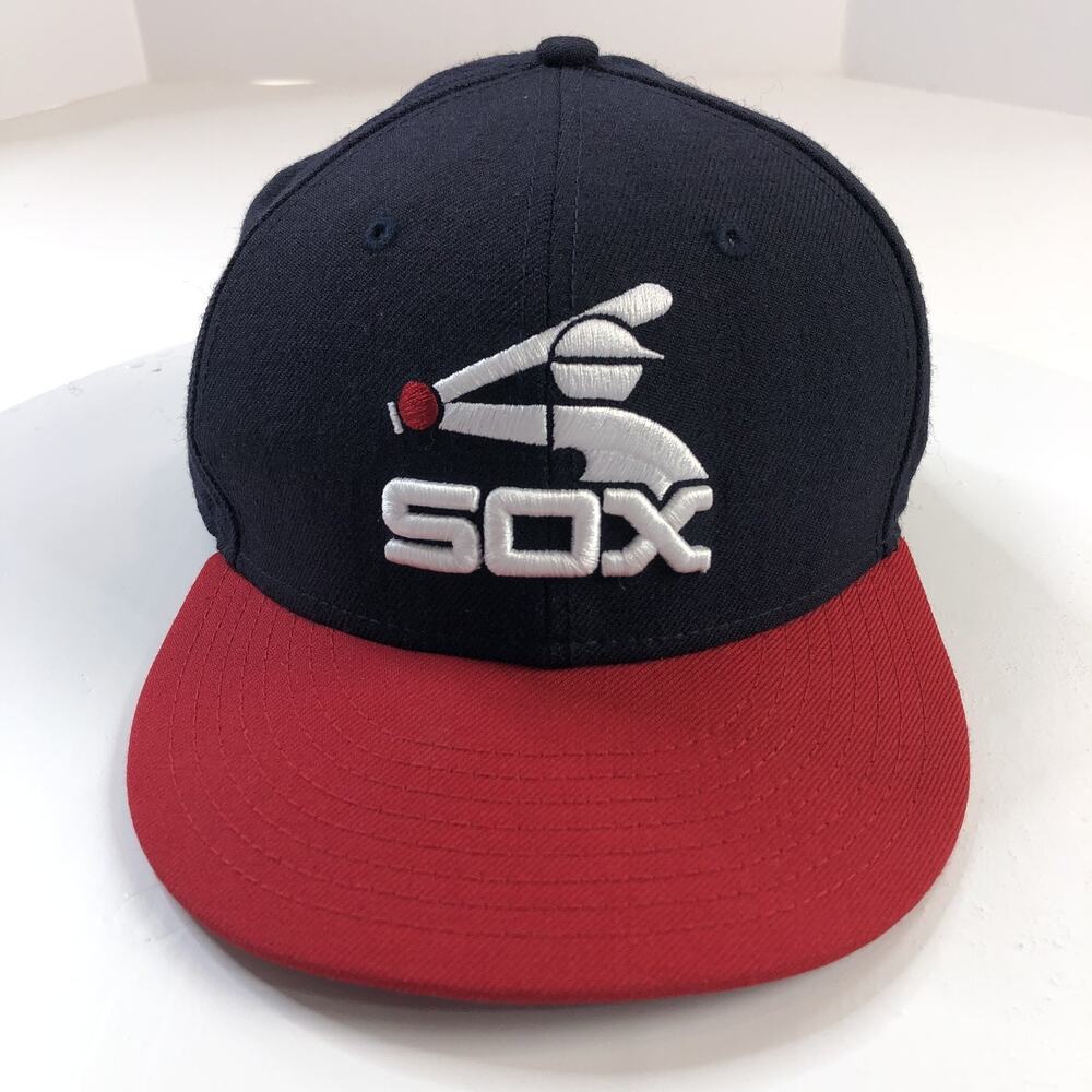 New Era Cooperstown 7 1/4 Fitted Chicago White Sox Baseball Cap MLB Blue Red